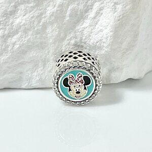 Pandora Steamboat willie Minnie Bead Charm S925 Silver Charm